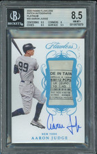 2020 Panini Flawless #PA-AJ Aaron Judge Patch Autographs Platinum #/1