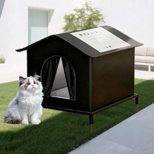 Outdoor Cat House Pet House Protection Weatherproof Elevated Feet Insulated