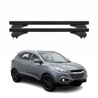 Menabo DachträGer GrundtäGer FüR Hyundai Ix35 2010-2015 Aluminium Schwarz 2 Tlg