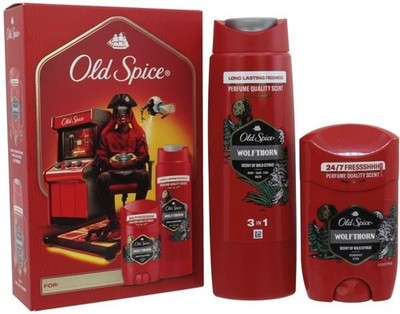 Old Spice Gamer Geschenkset für Männer mit Wolfthorn Deostick und Duschgel