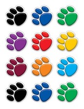 COLORFUL PAW PRINTS MINI ACCENTS