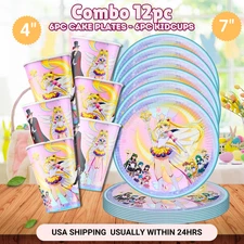 ANIME SAILOR MOON cupcake toppers Birthday Party Decoration Supplies cake plate