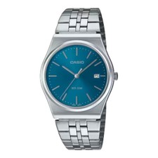 Casio Men  s Stainless Steel Watch with Blue Dial - MTP-B145D-2A2VDF