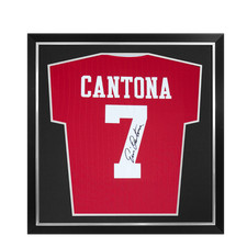 Framed Eric Cantona Signed Manchester United Shirt 2022-23 Number 7 Compact COA