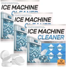 3 Pack 36 Pcs Ice Machine Cleaner Tablets Descaler, Clean Tablets for Ice Makers