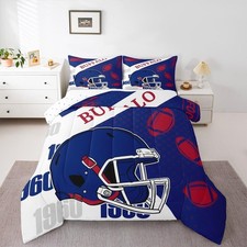 Football Comforter Set Twin Size Buffalo Bedding Set for Kids Boys Girls