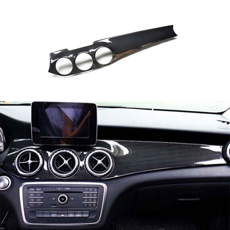 Trim For Benz GLA X156 CLA W117 Dashboard Panel Console Cover ABS Carbon Fiber