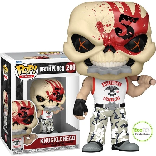 Five Finger Death Punch Funko 2022 POP Rocks FFDP Mascot Knucklehead Figure #260