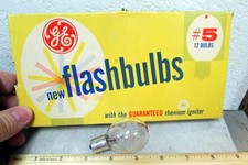 vintage GE empty 1 bulb flashbulbs box, Great man cave photo lab collectible