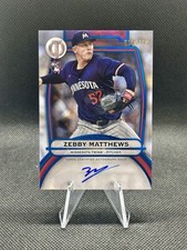 2025 Topps Tribute Zebby Matthews Certified Autographed Blue Rookie /150 Auto RC