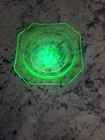 Vintage Anchor Hocking Princess Green Pattern Uranium Plate 5.75"