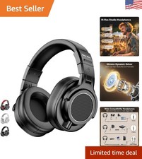 Wired Studio Headphones for Mixing Podcasting 3.5/6.35mm Jack Compatibility