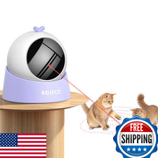 ROJECO Auto Laser Cat Toy - Track, Magnetic 360  Base, Quiet, Rechargeable