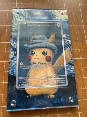 Pikachu TCG Grey Felt Hat Van Gogh Full Art Promo SVP Pokemon
