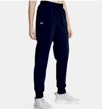 UNDER ARMOUR WOMEN'S RIVAL WOVEN HIGH RISE PANTS Black  1383315 Medium
