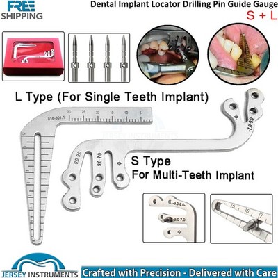 Dental Implant Locator Drilling Depth Measuring Locating Pin Guide Gauge S+L New