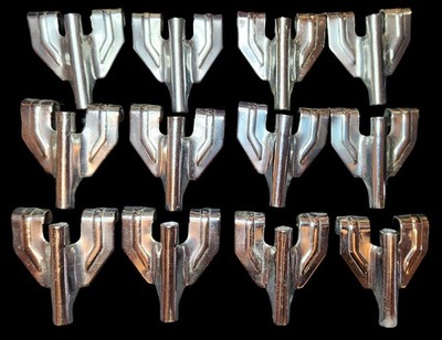  Lot Of Twelve (12) Vintage 1980'S Tama-style Chrome Bass Drum Claws Japan 
