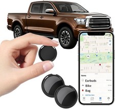 2 Pack Mini GPS Trackers for Vehicles Work with Find My iOS Only Real Time Ca...