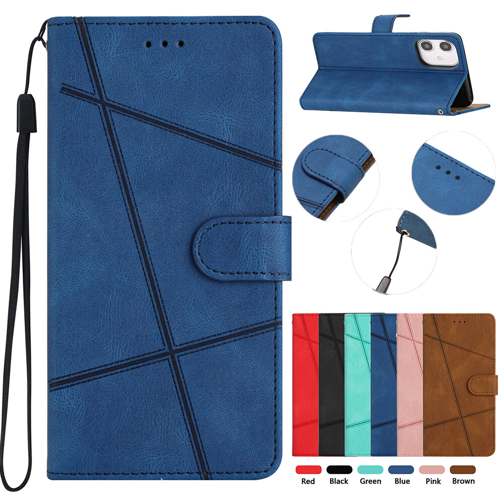 Stylish Magnetic PU Leather Wallet Case for Samsung Galaxy A73 A53 A42 A02