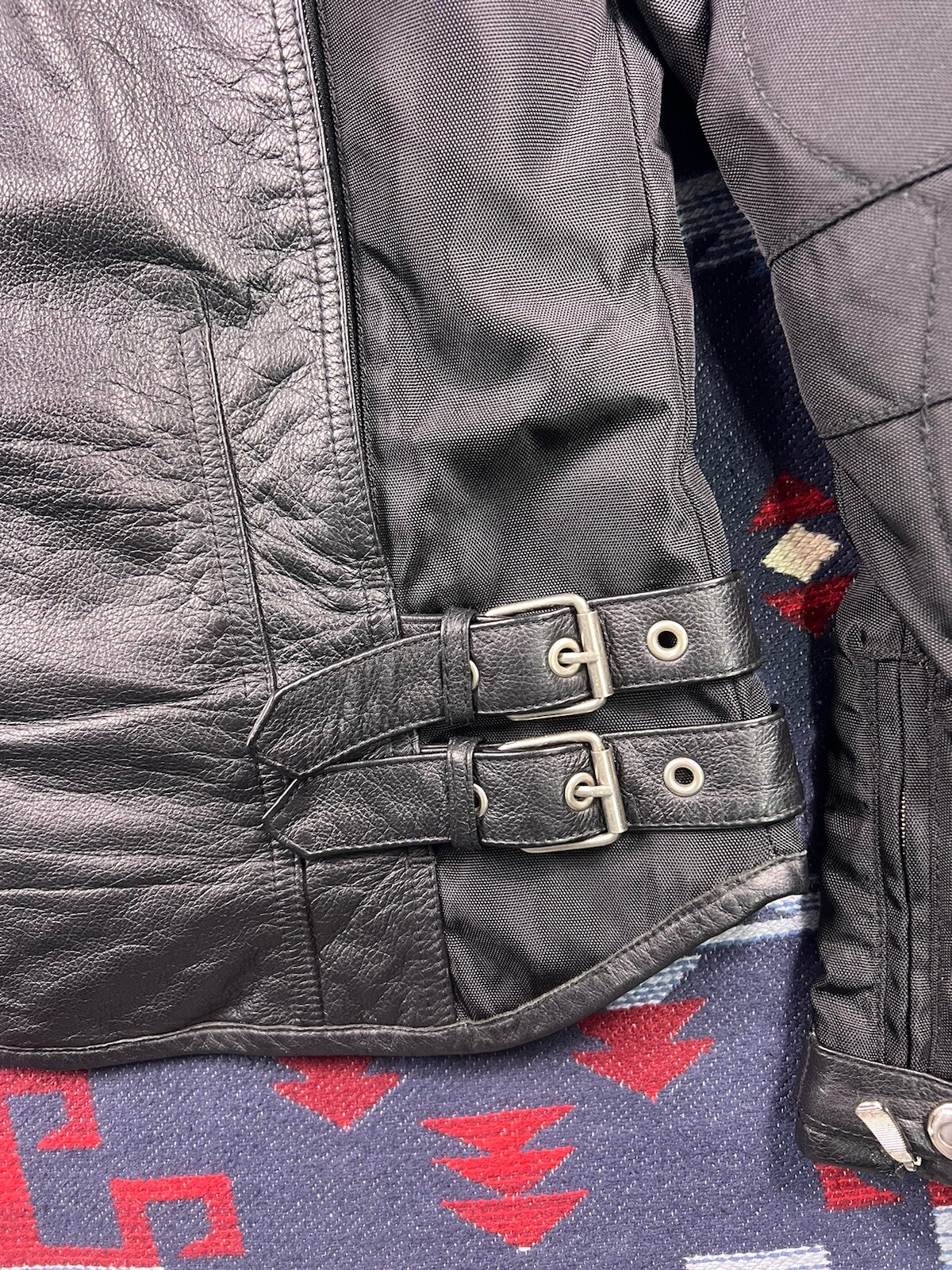 Hein Gericke Echt Leder Sz 4Biker Café Leather Padded Jacket VTG Women's Small