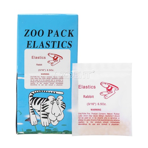 AZDENT Dental Ortho Brackets Brace Roth.022 Hooks/Elastics Rubber Bands Zoo Pack - Picture 33 of 36