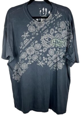 LOST ENTERPRISES Men s XL T-Shirt DoubleSided Surf Skateboard Cotton Black Shirt