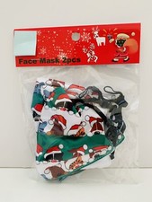 Christmas Themed Face Mask 2 pcs  Size 17.5 cm 