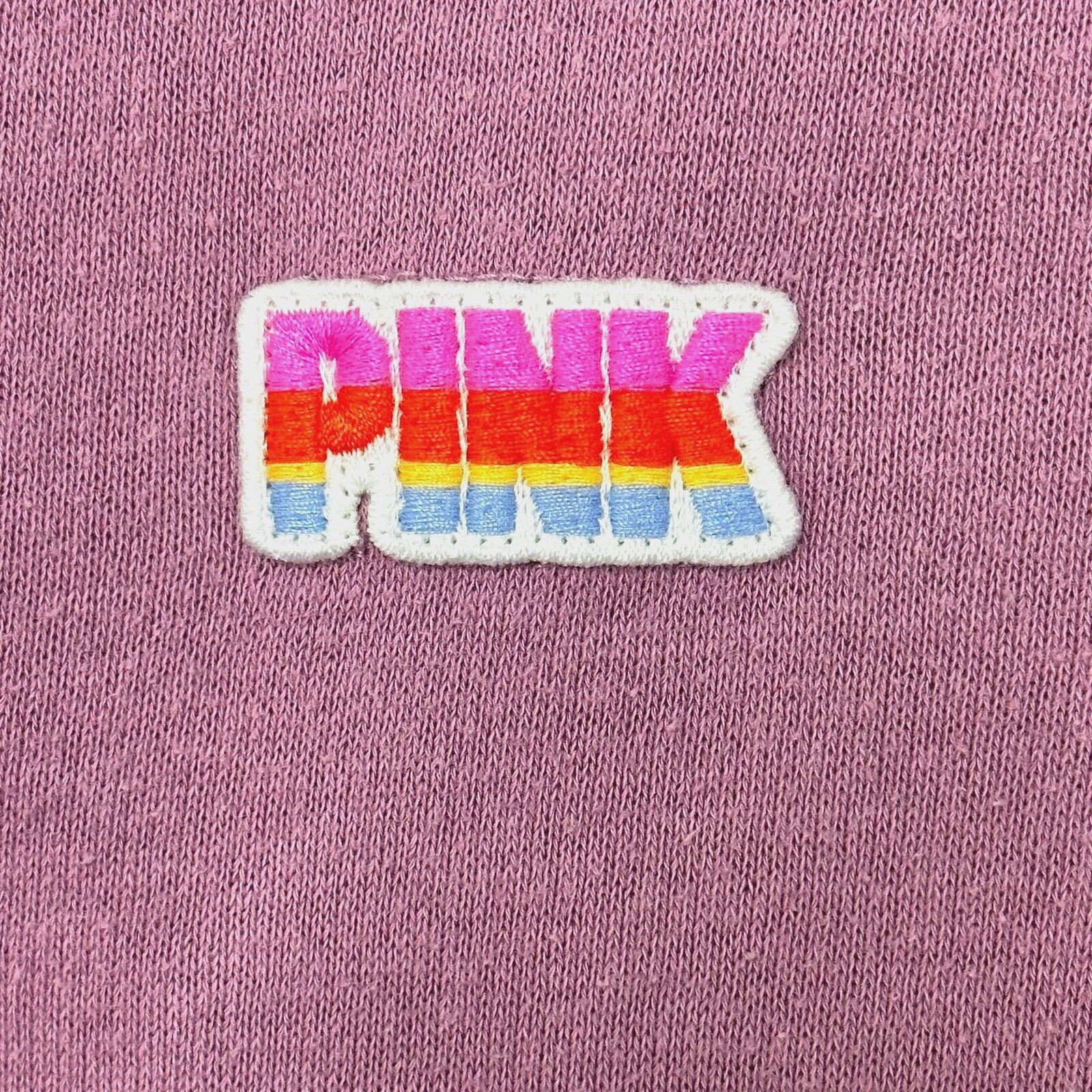 VETEMENTS Felpa con cappuccio Victoria's Secret ROSA cordini donna S tasca anteriore difetti multicolore