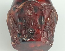 琥珀主要古董中国鼻烟壶| eBay