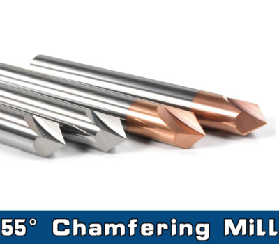 Carbide Milling Coated 3 Flute Chamfer End Mill CNC Tungsten Steel 60 90 120 Deg