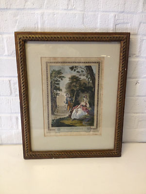 Antique Gaetano Testolini Engraving La Solitude Agreable The Pleasant Loneliness