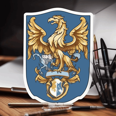 Crest Gryphon Sticker, Mythology Decal, Decal for Car Truck Window Bumper