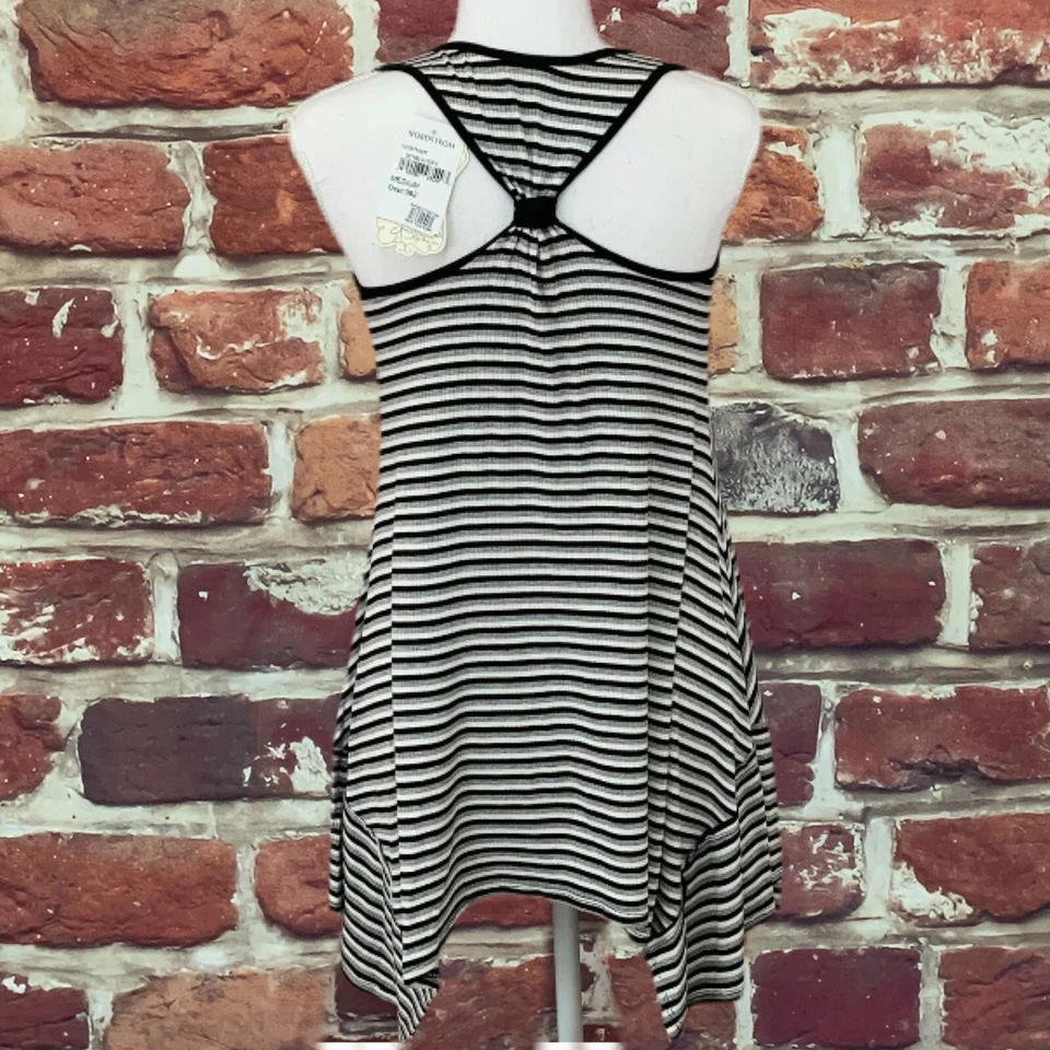 Сопрано туника верхний женщин средний черный белая рубашка в полоску спортивная блузка - Изображение 3 из 4