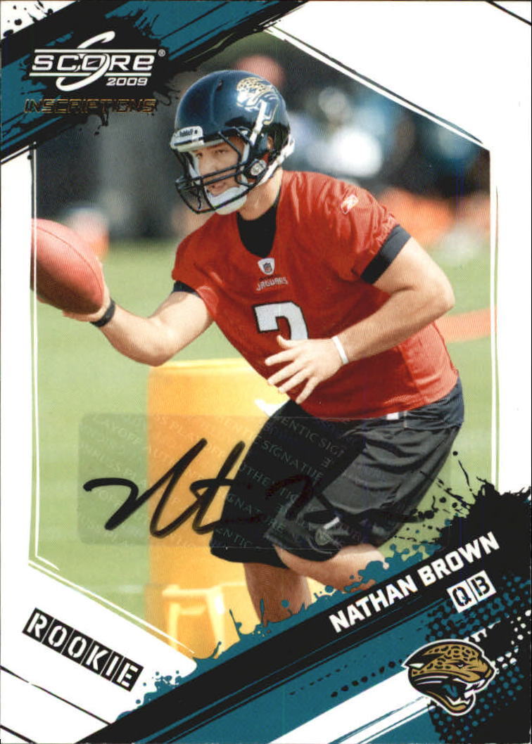 T3686 -2009 Score Inscriptions Autographs #378 Nathan Brown Auto /299 Card NM-MT
