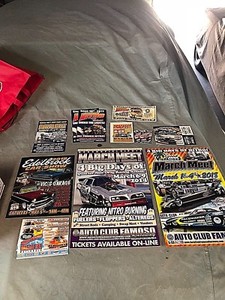 Bakersfield Famoso March Meets drag race posters hand outs Man Cave decoration