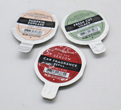 Bath & Body Works Pumpkin Cupcake, Fresh Cut Lilacs, 'Tis the Season Car Refills