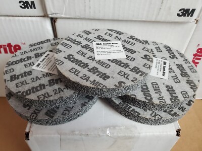 (5) Scotch-Brite EXL 4  x 1/2  x 1/4  Unitized Deburring Finishing Wheel 2A Med