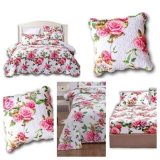 DaDa Bedding Romantic Roses Floral Garden Bedspread Duvet Sheets Pillow Covers
