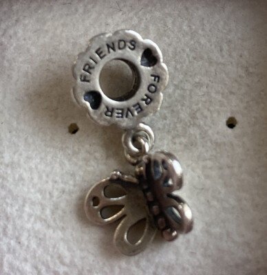 Pandora Sterling Silver GenuineForever Friends Butterfly Drop