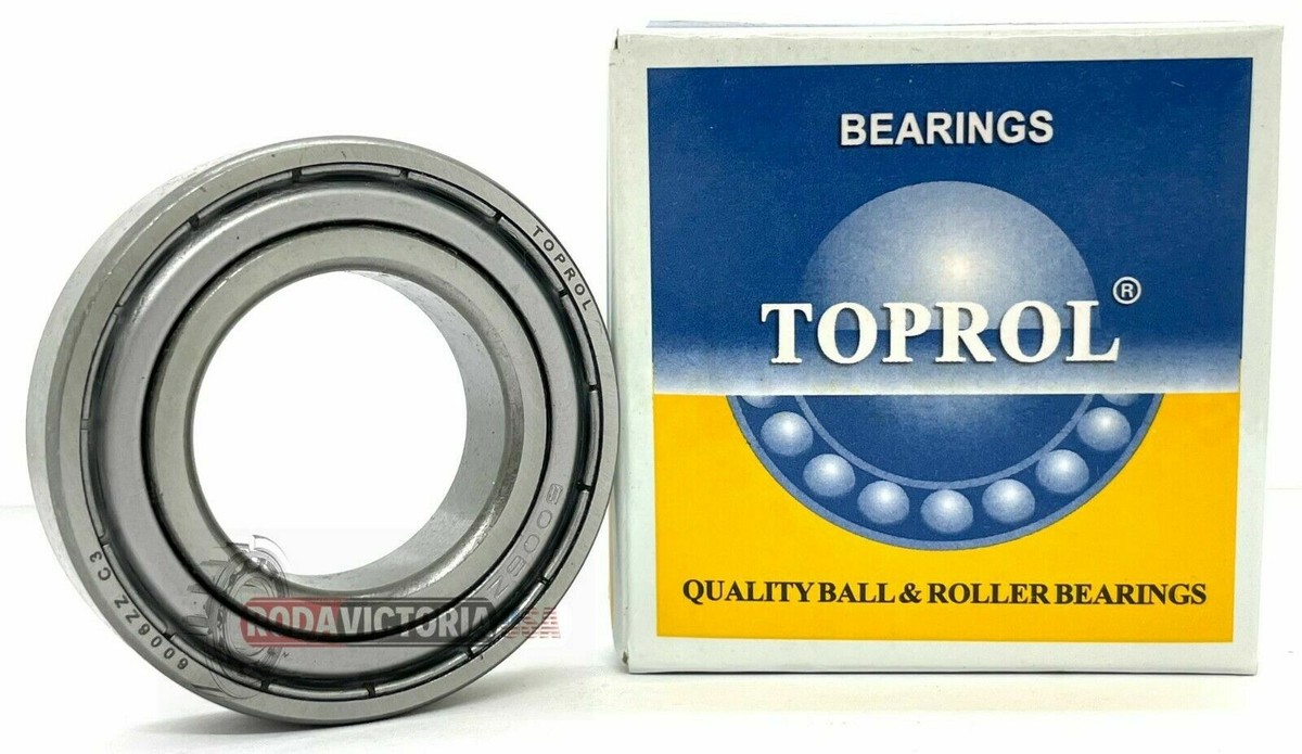 TOPROL 6006-ZZ C3 DEEP GROOVE BALL BEARING, METAL SHIELDED