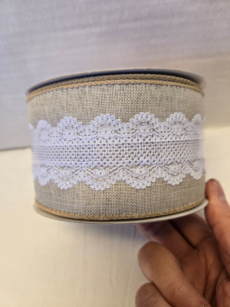 Michaels Bulk Burlap Ribbon NEW Michael's Celebrate It Linen Lace