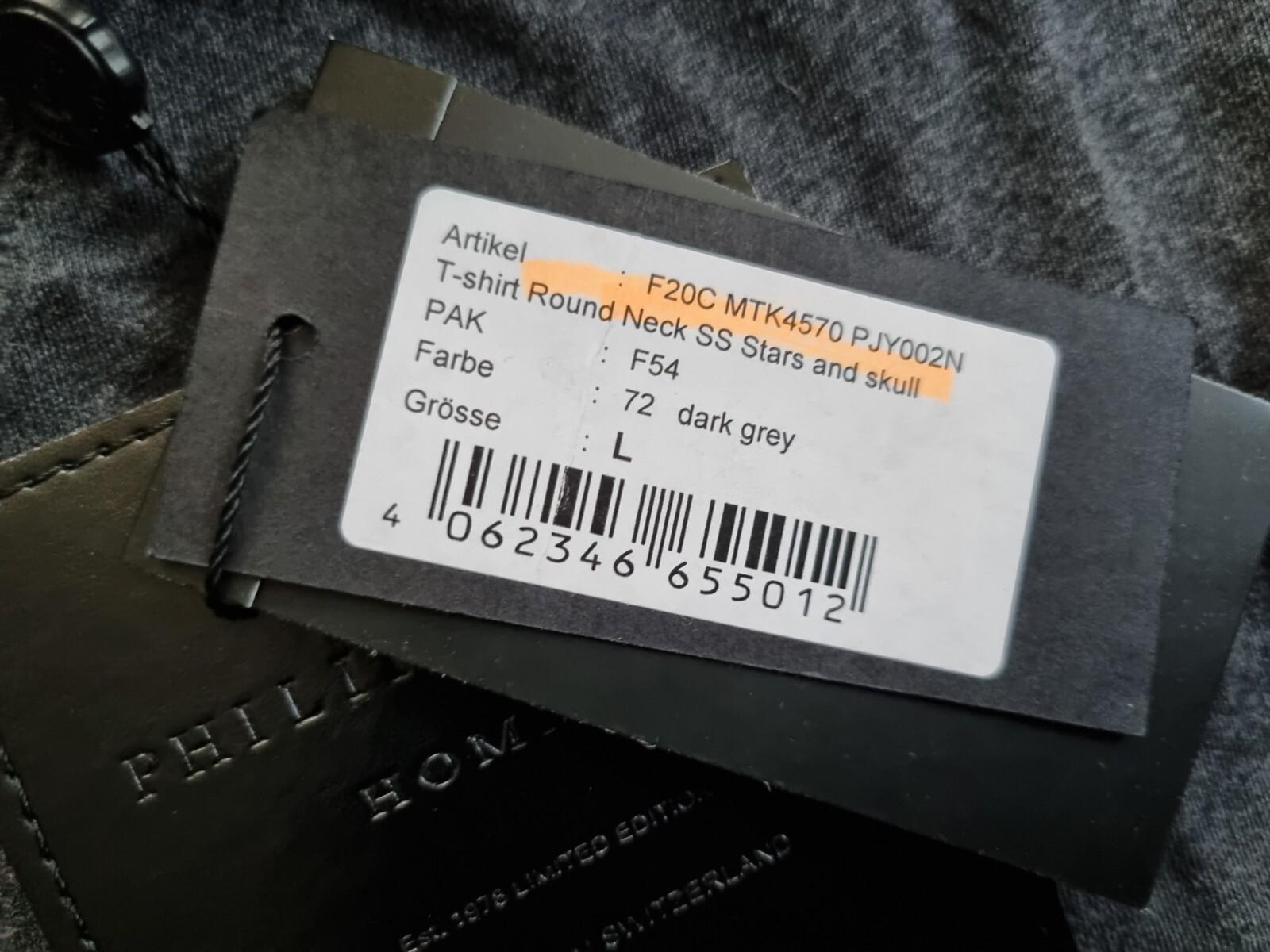 ALTRA T SHIRT UOMO PLIPP PLEIN ROUND NECK SS STARS AND SKULL L NUOVA 