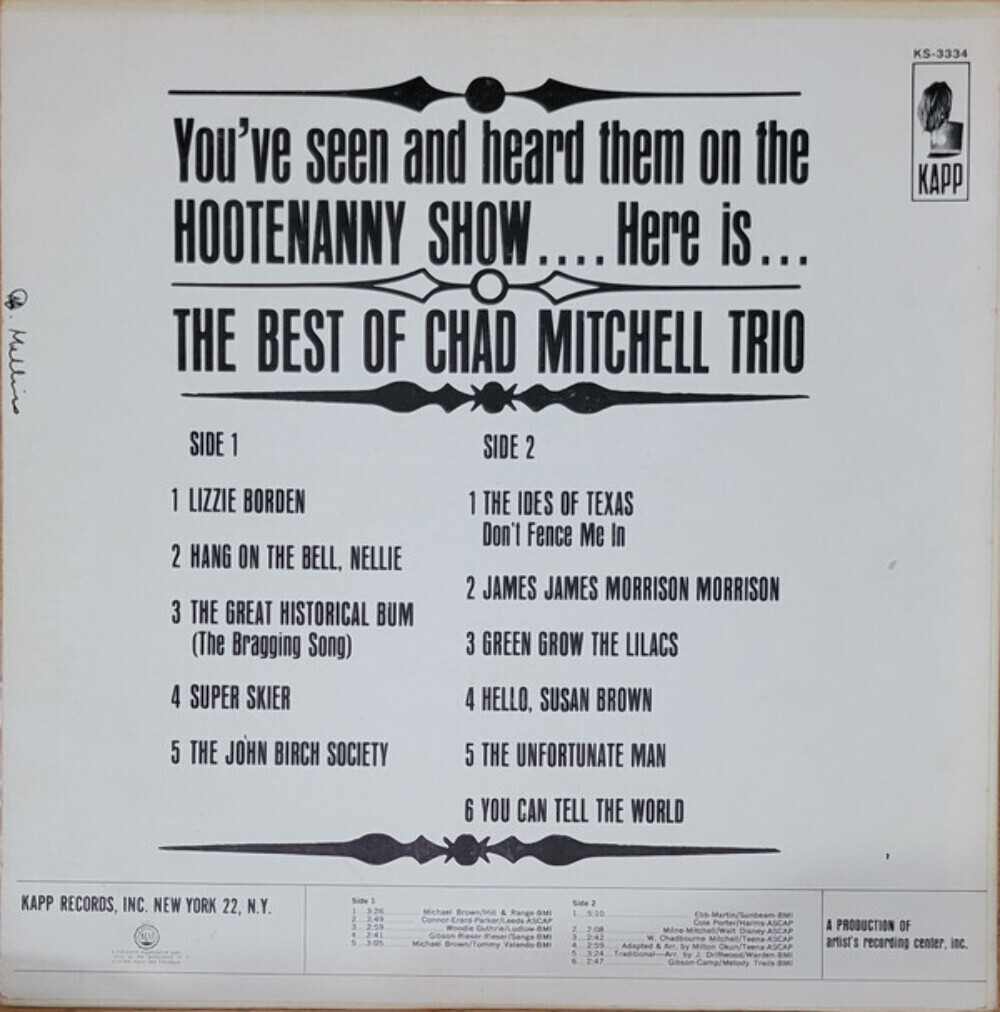 ミッチェルトリオ ベスト4 The Mitchell Trio Amazon.co.jp: The Best Of The Chad Mitchell Trio: The