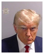 PRESIDENT DONALD TRUMP MUGSHOT FULTON COUNTY 8X10 PHOTO