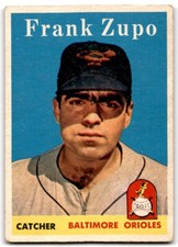 1958 Topps Frank Zupo RC Baltimore Orioles #229