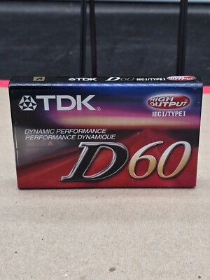 TDK D60 High Output Dynamic Performance Blank Audio Cassette Tape 