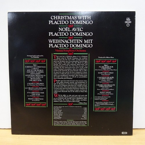 CBS 73635 VARIOUS Christmas with PLACIDO DOMINGO VIENNA SO CBS STEREO LP EX+ - Picture 2 of 4