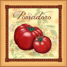Ceramic Backsplash Tile Mural Fruit Vegetable Kitchen/Bathroom - Tuscan Tomatoes