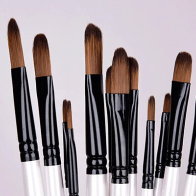 12pcs/ Set Kunst Malerei Pinsel Acryl Öl Aquarell Künstler Farbe Pinsel Kit - Bild 1 von 4