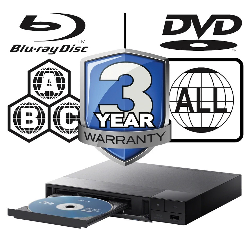 Sony Blu-ray BDP-S3500 Player Multi Region All Zone Code Free BDPS3500B - Image 2 of 4